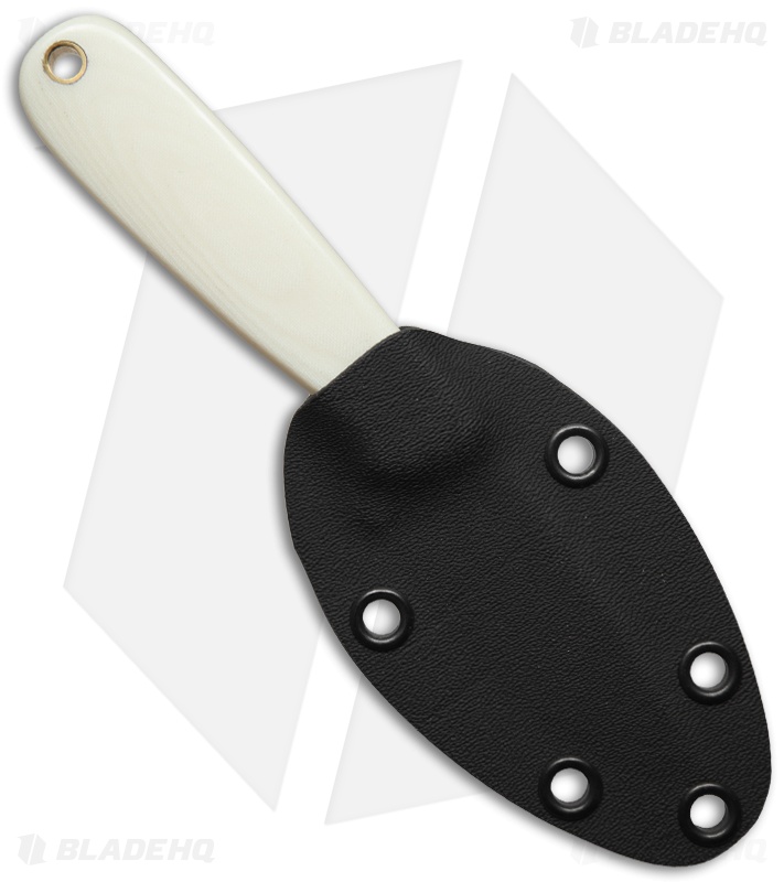 Brisa (EnZo) Knives Necker 70 Fixed Blade Knife White Micarta (2.5" Satin)