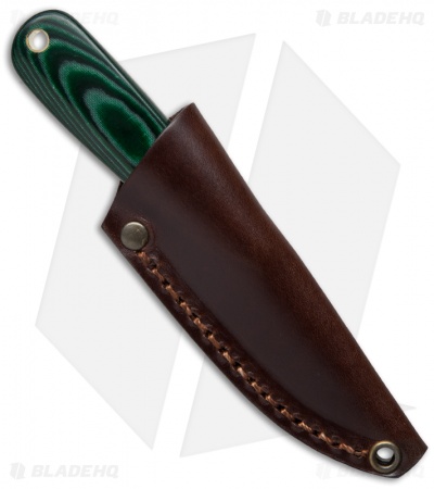 Brisa (EnZo) Knives Necker 70 Fixed Blade Knife Green Micarta (2.5" Satin)