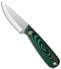 Brisa (EnZo) Knives Necker 70 Fixed Blade Knife Green Micarta (2.5" Satin)