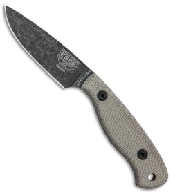 ESEE Camp-Lore Gibson JG3 Bushcraft Fixed Blade Knife (3.5" Black Stonewash)