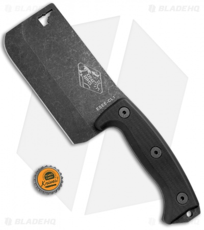 ESEE Knives Expat Cleaver Fixed Blade Knife Black G-10 (Black SW) CL-1 