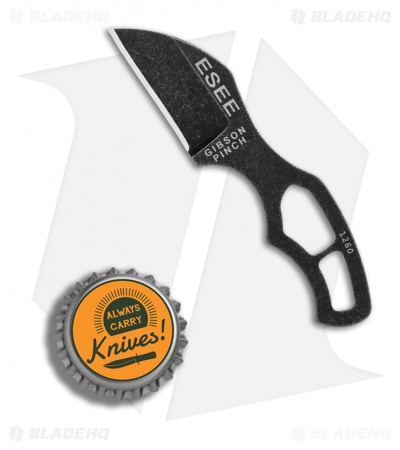 ESEE Gibson Pinch Fixed Blade Neck Knife (1.3" Black)