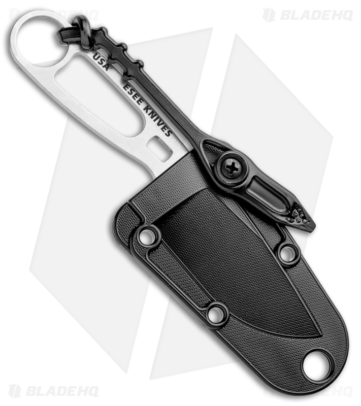 ESEE Imlay Knife w/ Sheath, Clip & Retention Strap, Black Sheath ESEE-IMLAY