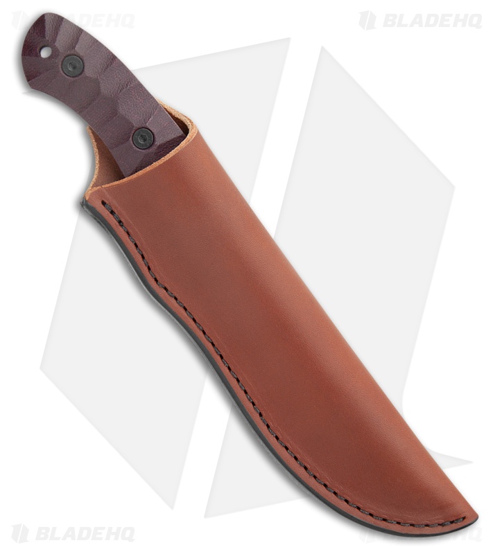 ESEE James Gibson JG5 Fixed Blade Knife Burgundy Linen Micarta (5" Black SW)