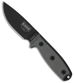 ESEE Knives ESEE-3P-MB Knife w/ Rounded Pommel & Coyote Sheath & MOLLE Back
