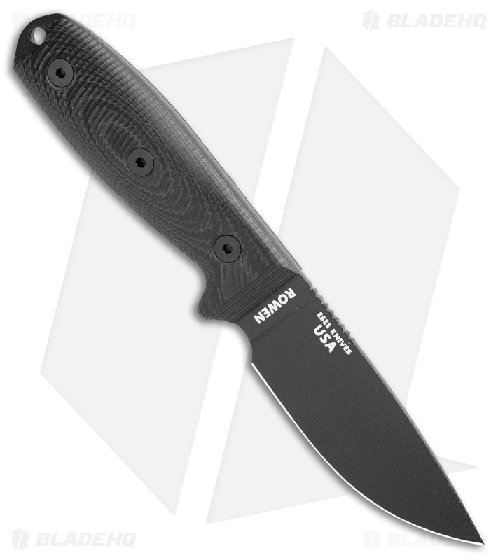 ESEE Knives ESEE-3PMB-001 Fixed Blade Knife Black G-10 (3.88" Black)