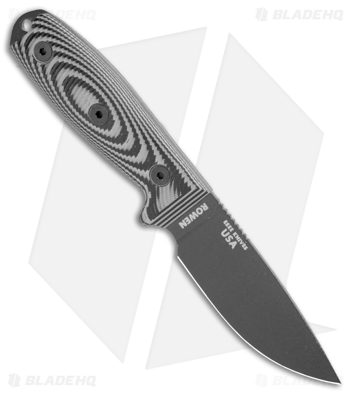 ESEE Knives ESEE-3PMB-002 Fixed Blade Knife Gray/Black G-10 (3.88" Black)