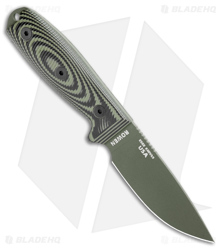 ESEE Knives ESEE-3 Fixed Blade Knife OD Green/Black G-10 (3.9
