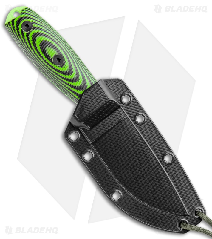 ESEE Knives ESEE-3PMVG-007 Fixed Blade Knife Neon Green/Black G-10 (3.9" Green)