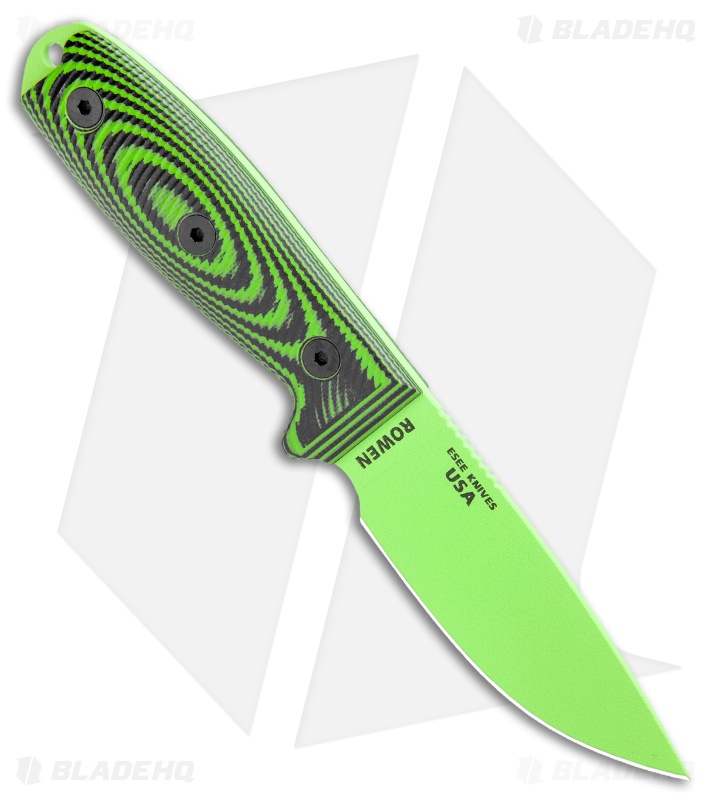 ESEE Knives ESEE-3PMVG-007 Fixed Blade Knife Neon Green/Black G-10 (3.9" Green)