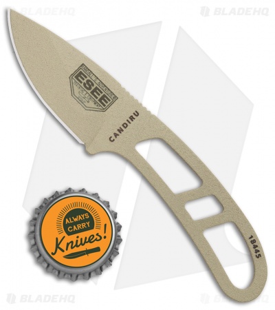 ESEE Candiru Fixed Blade Neck Knife (2" Desert Tan)