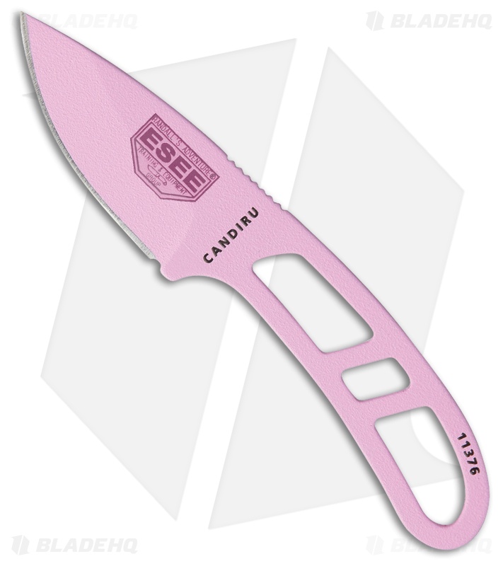 ESEE Candiru Fixed Blade Neck Knife Kit w/Extras (2" Pink)