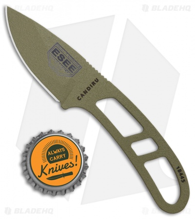 ESEE Candiru Fixed Blade Neck Knife (2" Dark Earth)