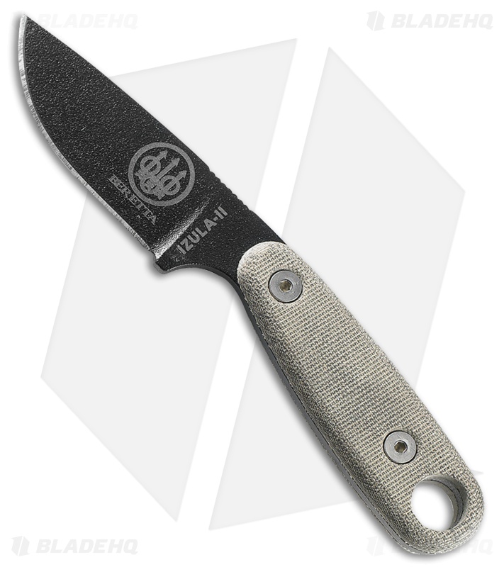 ESEE IzulaII Beretta Black Survival Concealed Carry Neck Knife + Kit Extras Blade HQ