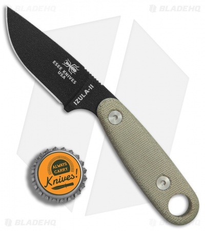 ESEE Knives Izula-II Black Survival Concealed Carry Neck Knife + Sheath