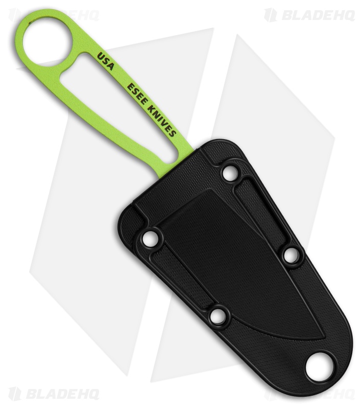 ESEE Izula Fixed Blade Neck Knife + Kit Extras (2.875" Venom Green)