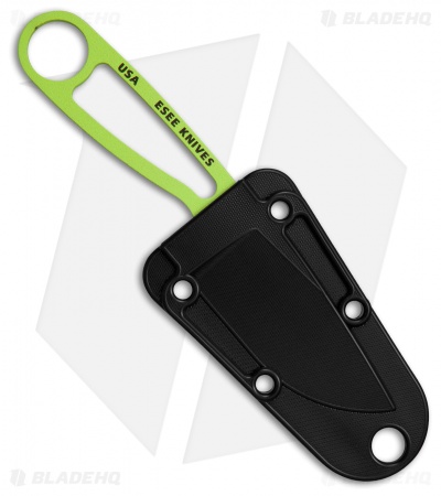 ESEE Izula Fixed Blade Neck Knife + Kit Extras (2.875" Venom Green)