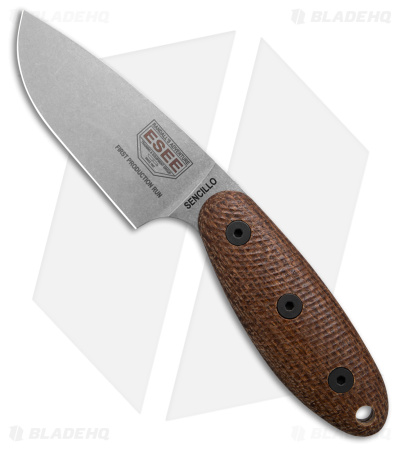 ESEE Knives Sencillo  Brown Micarta (3" Stonewashed A2)