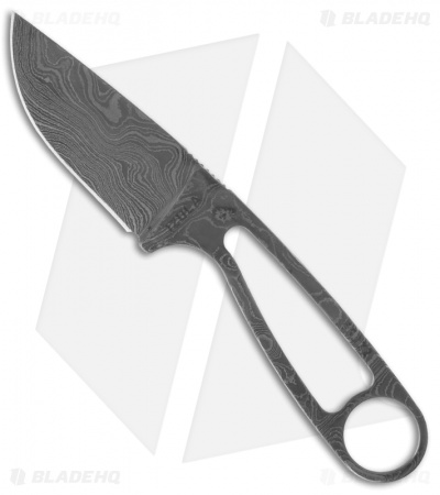 ESEE Damascus Izula Knife Survival Neck Knife w/ Sheath