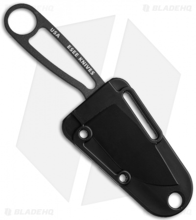 ESEE Knives Izula Tactical Gray Neck Knife Black Micarta Scales & Molded Sheath