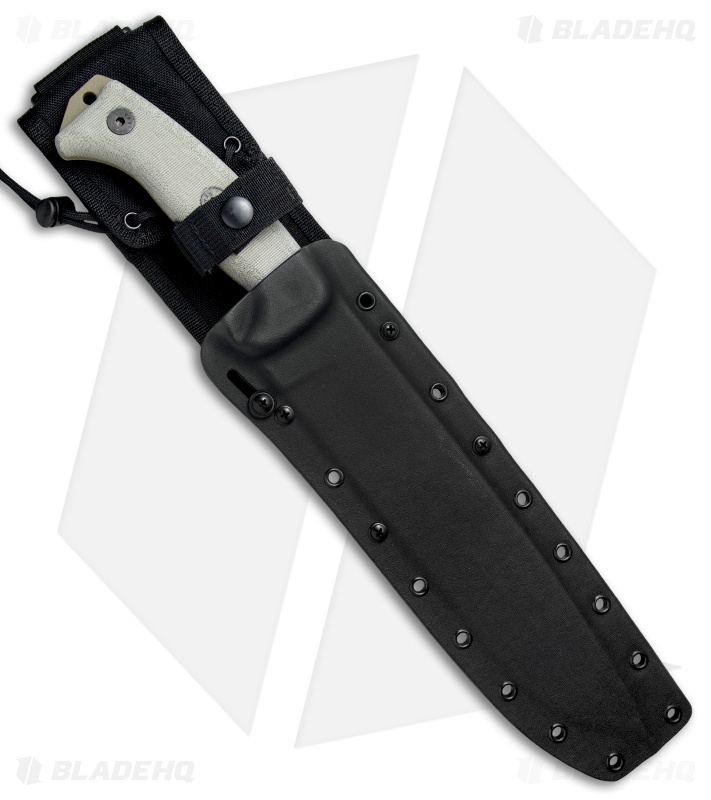 ESEE Junglas Survival Fixed Blade Knife + Sheath (10.5" Dark Earth)