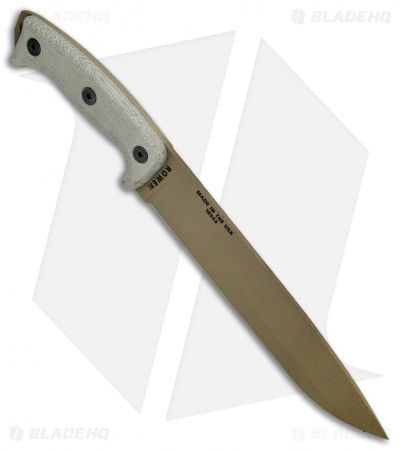 ESEE Junglas Survival Fixed Blade Knife + Sheath (10.5" Dark Earth)