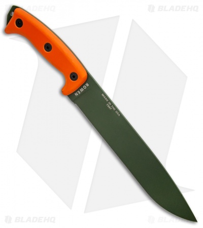 ESEE Junglas Survival Fixed Blade Knife Orange (10.4" OD Green)