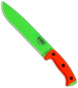 ESEE Junglas Survival Fixed Blade Knife + Sheath (10.5&quot; Venom Green) | 19441