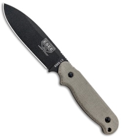 ESEE Laser Strike Knife Fixed Survival Blade w/ Fire Starter (5" Black) LS-P