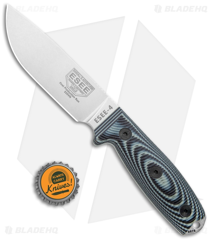 ESEE-4 - Fixed Blade Knife | CPM-S35VN + 3D Black/Gray G-10