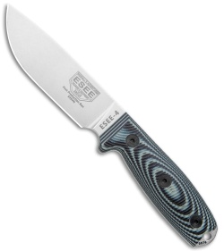 ESEE Knives ESEE-4 Fixed Blade Knife 3D Black/Gray G-10 (4.5&quot; Stonewash S35VN) | 129571