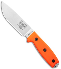 ESEE Knives ESEE-4 Fixed Blade Knife Orange G-10 (4.5&quot; Stonewash S35VN) | 129570