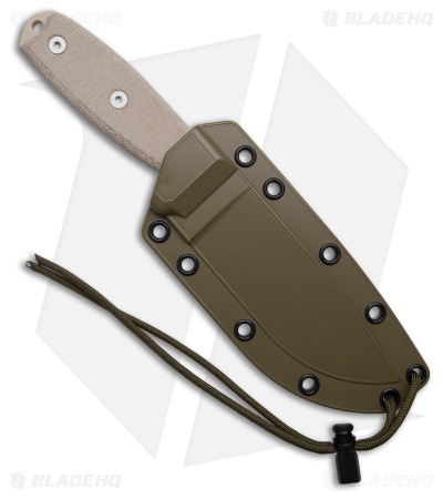 ESEE Knives ESEE-4P-MB-DT Wilderness Knife w/ MOLLE Back (4.5" Tan Plain)