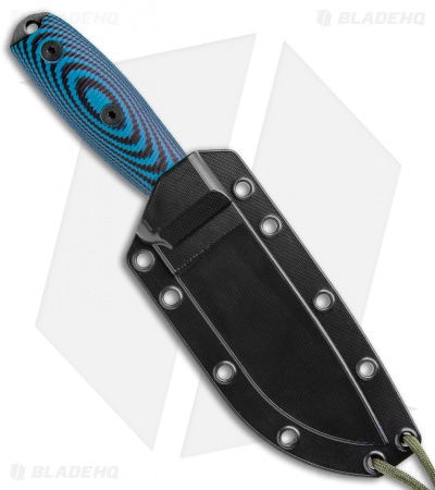 ESEE Knives ESEE 4 Fixed Blade Knife Blue/Black 3D G-10 (4.5" Black)