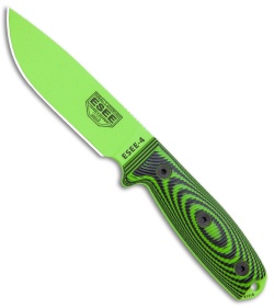 ESEE Knives ESEE-4PVG-007 Fixed Blade Knife Green / Black 3D G-10 (4.5" Green)