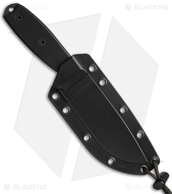 ESEE Knives ESEE-4S-TG-B Knife Black G-10 (4.5" Gray Serr)