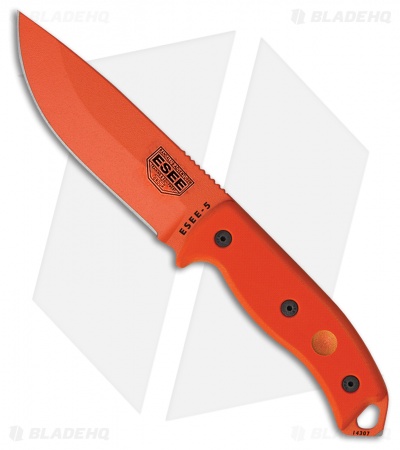 ESEE-5 Survival Fixed Blade Knife w/ Sheath (5.25" Orange) ESEE-5P OR