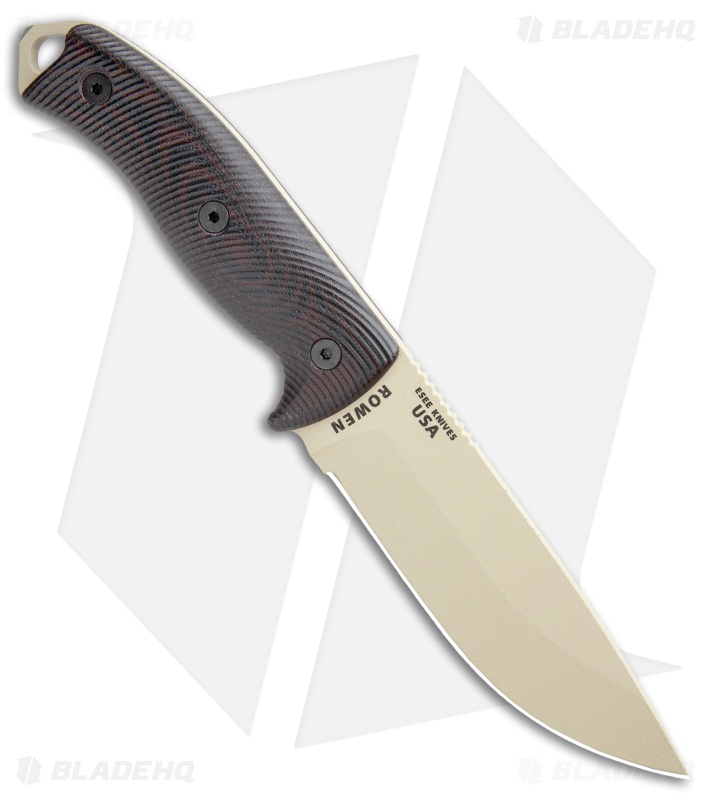 ESEE Knives ESEE-5PDT-004 Fixed Blade Knife Red/Black 3D G-10 (5.25" Desert Tan)