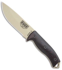 ESEE Knives ESEE-5PDT-004 Fixed Blade Knife Red/Black 3D G-10 (5.25&quot; Desert Tan) | 116619