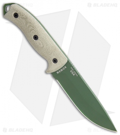 ESEE Knives ESEE-5POD-017 Fixed Blade Knife Green 3D Micarta (5.25" OD Green)