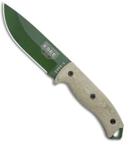 ESEE Knives ESEE-5POD-017 Fixed Blade Knife Green 3D Micarta (5.25&quot; OD Green) | 116620