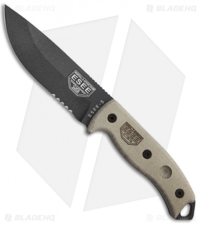 ESEE Knives ESEE-5S-TG Fixed Blade Knife (5.25" Gray Serr)