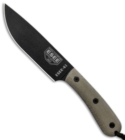 ESEE Knives ESEE-6HM Fixed Blade Knife Gray Micarta (6&quot; Black) | 62305