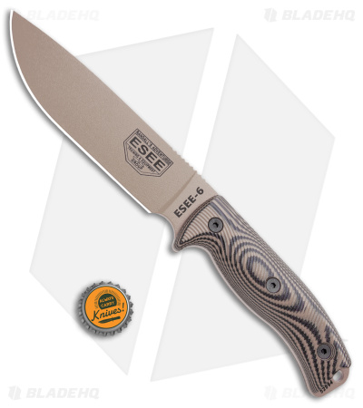 ESEE Knives ESEE-6P Fixed Knife Coyote/Black - Blade HQ