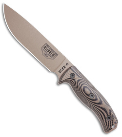 ESEE Knives ESEE-6PDT-005 Fixed Blade Knife Coyote/Black 3D G-10 (6.5" Tan)