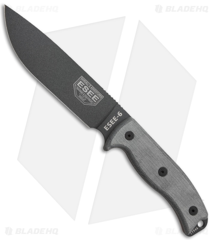 ESEE Knives ESEE-6P-TG Knife Micarta (6.5" Gray) - Blade HQ