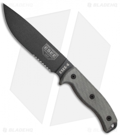 ESEE Knives ESEE-6S-TG Knife Micarta (6.5" Gray Serr)