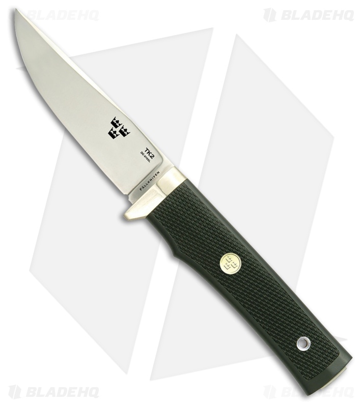 Fallkniven Tre Kronor TK2 Fixed Blade Knife w/ Leather Sheath (4" Satin)