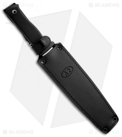 Fallkniven Knives A2L Survival Knife w/ Leather Sheath (7.95" Satin Plain)