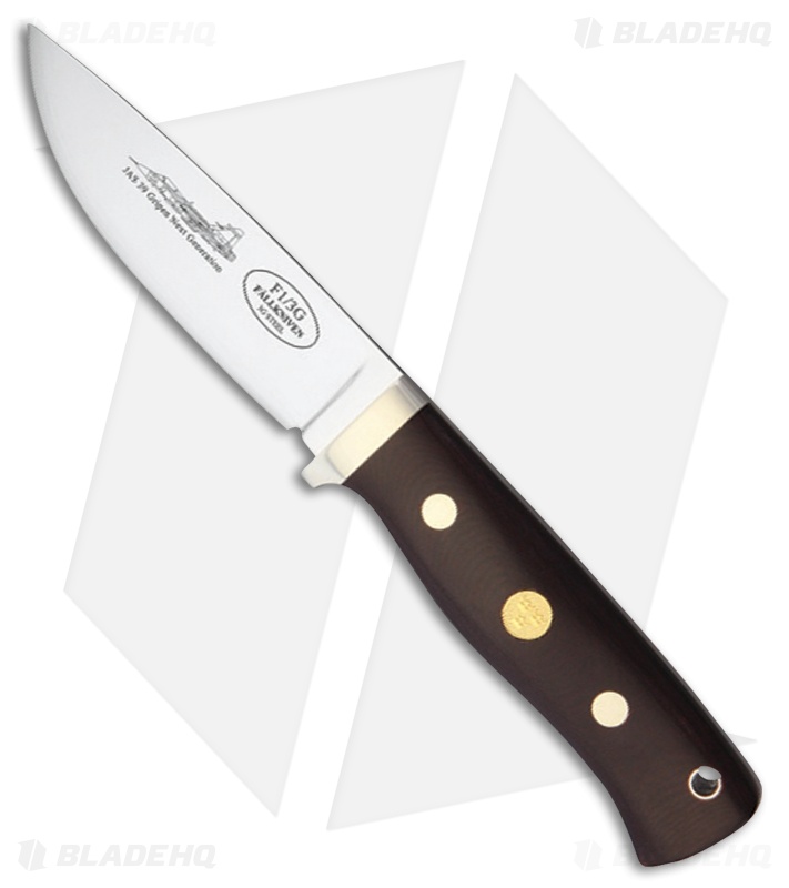 Fallkniven Knives F1 Pilot Fixed Blade Knife Red Micarta (3.75" Satin)